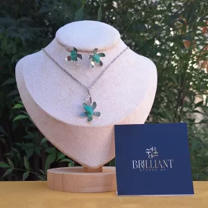 Andean Flower - Raw Emerald Set